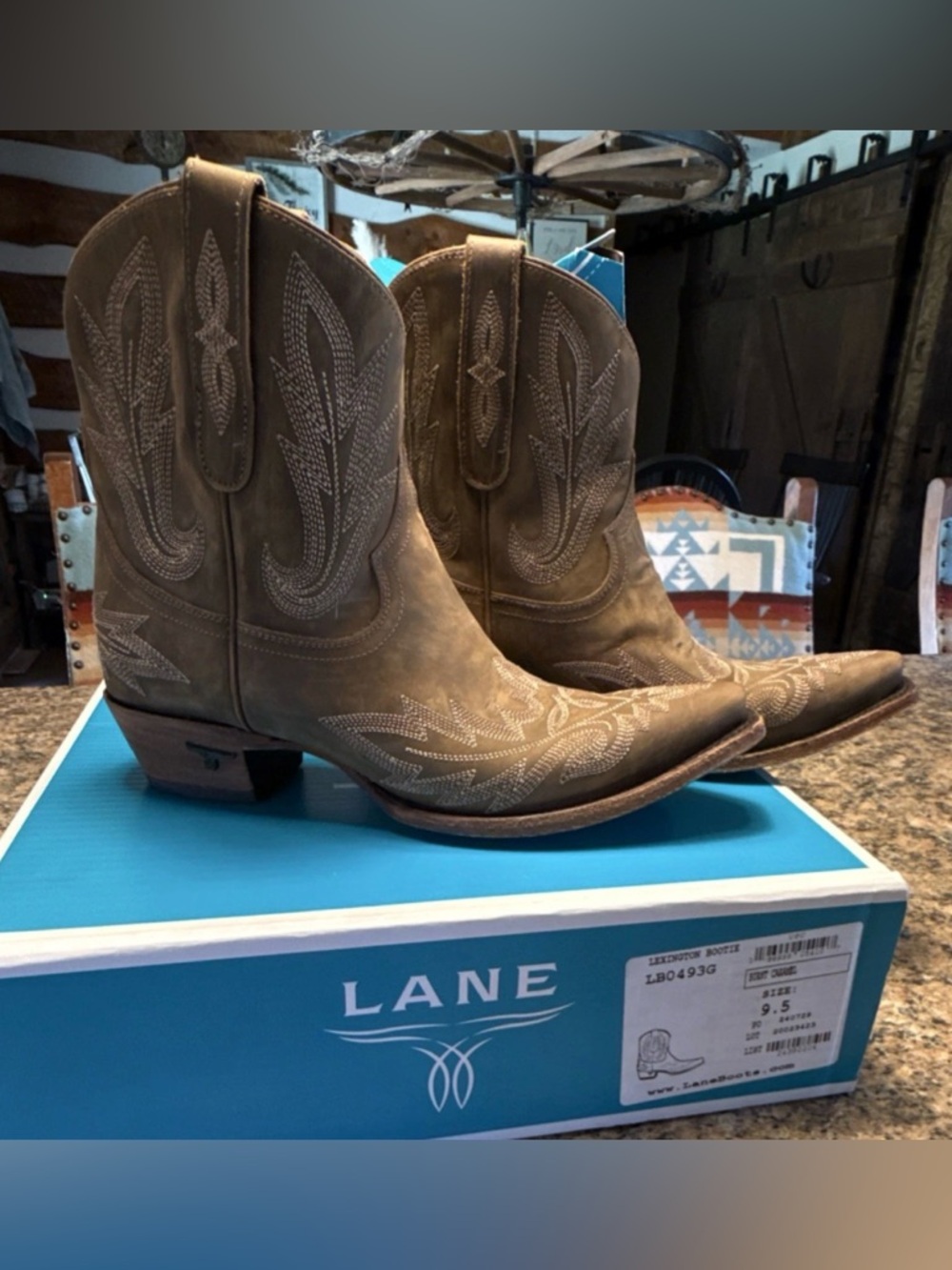 Lexington Saddle Ankle Boots - Tan Leather Women’s 10